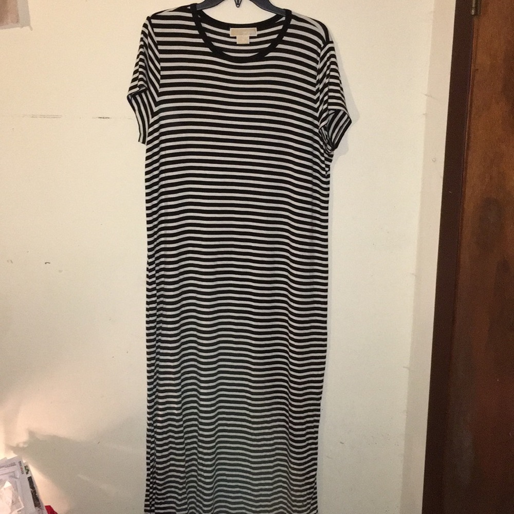 Michael Kors Black and White Maxi Dress
